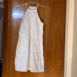 Sleeveless mini eyelet dress